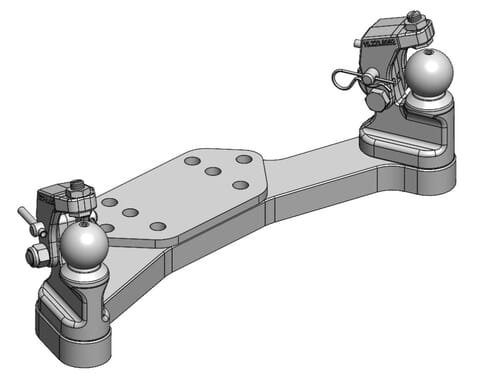 Pièces agricoles - Tracteur pièce adaptable - Direction forcée K50® D/G pour attelage de 40-45 mm