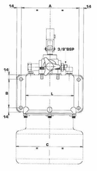 Pièces agricoles - Hydraulique - Pompe à main 25cc D.E.+réservoir 3ltr