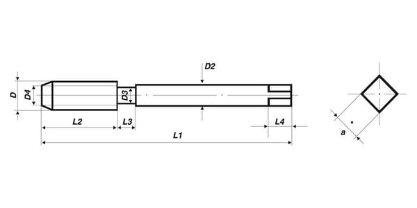 Outils - Outils divers - Taraud machine HSS M22