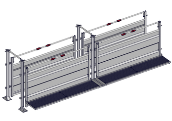 Materiels - Cage de contention - COULOIR DE CONTENTION FIXE SUR PLATINE L.6M V2