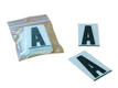 Caractère A en PVC à coller PPI 45mm pour plaques aluminium - 50 pièces