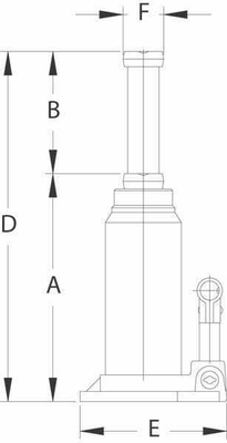 Pièces agricoles - Outils atelier - Cric hydraulique bouteille 50 T