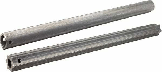 Pièces agricoles - Transmission - Tube profilé étoile S4 Ø ext. : 51x37 mm L : 1,4 m Walterscheid