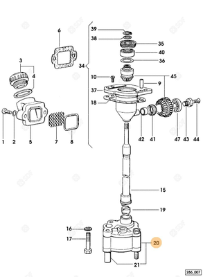 Pièces agricoles - Pieces moteur - POMPE HUILE 075.1520.4/60 Deutz-Fahr origine