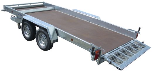Materiels - Remorque voiture - REMORQUE PLATEAU roues extérieures 450x190x18 freinée PTAC : 3500 kg