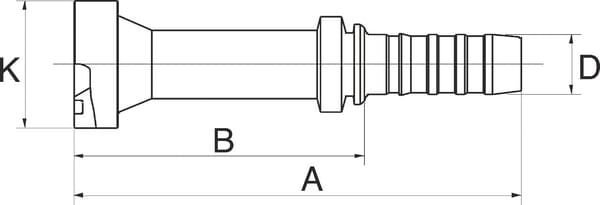 Pièces agricoles - Hydraulique - Raccord à sertir DN20-41,3 utilisable pour CAT
