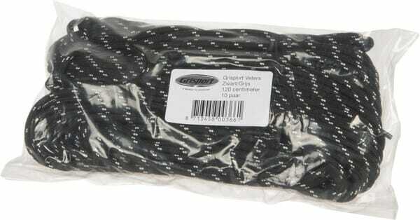 Vêtements et protections - Equipement - Lacets Grisport noir/gris 120cm. (10 pièces)