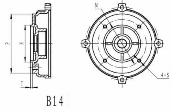 Pièces agricoles - Electricité - Bride moteur 100-B14