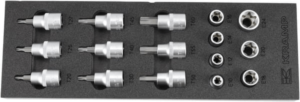 Outils - Outils divers - Jeu de douilles Torx 1/2" 16 pièces