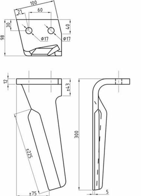 Pièces agricoles - Travail du sol - Dent Alpego D01271 LH