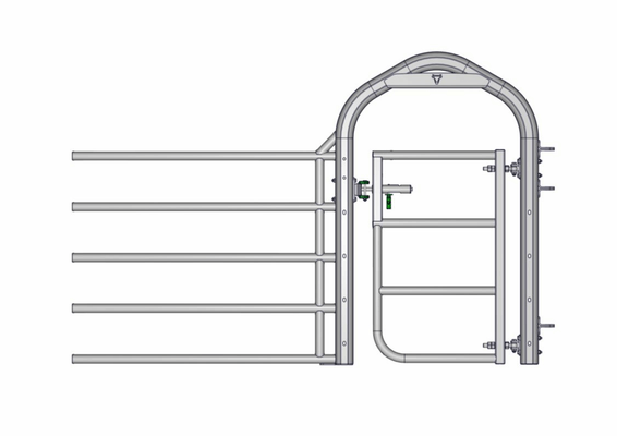 Materiels - Cage de contention - PACK DE 6 AVANT EX5 PASSAGE LARGE AVEC PORTILLON CINTRE
