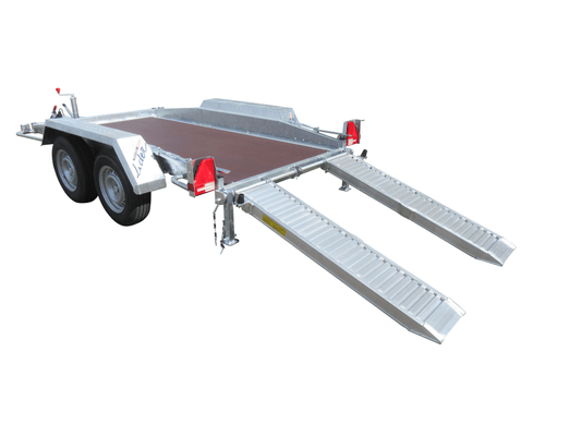 Materiels - Remorque voiture - PORTE ENGIN 300x145 timon fixe PTAC 2500 kg Feu LED