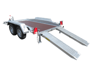 Materiels - Remorque voiture - PORTE ENGIN 300x145 timon fixe PTAC 2500 kg Feu LED