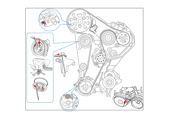 Outils - Outils divers - Coffret calage VW