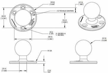 Pièces agricoles - Pièce Pulvérisateur - Pied de montage « D » rond