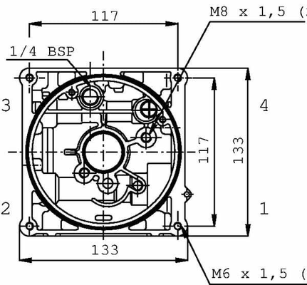 Pièces agricoles - Hydraulique - Bride centrale MPP 5 trous