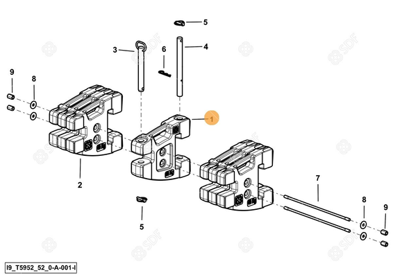 Pièces agricoles - Masses - masse (d'alourdissement) 50 KG