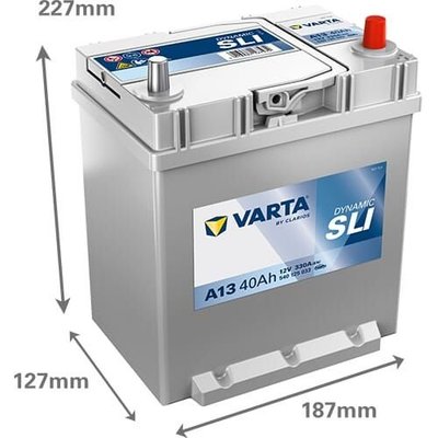 Pièces agricoles - Eclairage - Battery 12V 40Ah 330A A13 VARTA Dynamic SLI