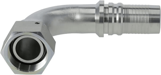 Pièces agricoles - Hydraulique - Raccord à sertir 4SH-DN40-1,1/2" BSP-90°