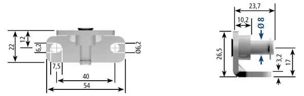 Pièces agricoles - Pièce divers - Support pour ressorts à gaz et amortisseurs