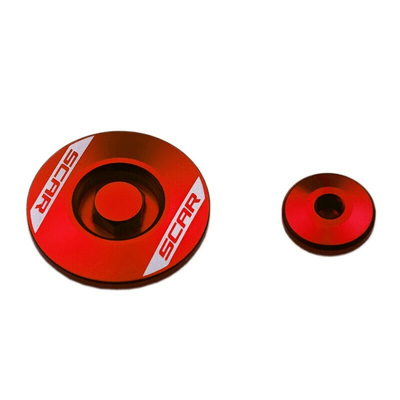 Pièces Quad & Motos - Equipement véhicule - Bouchon carter moteur latéraux SCAR rouge Honda