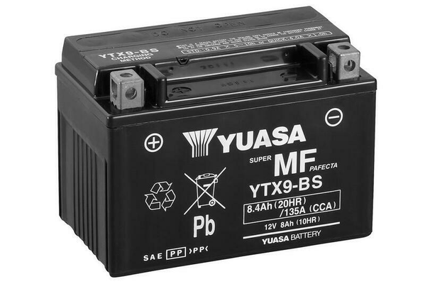 Pièces Quad & Motos - Electrique - Batterie YUASA sans entretien avec pack acide - YTX9-BS