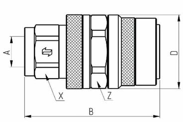Pièces agricoles - Hydraulique - Coupleur face plane fem 1" BSP