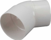 Coude PVC 80 mm 45° blanc