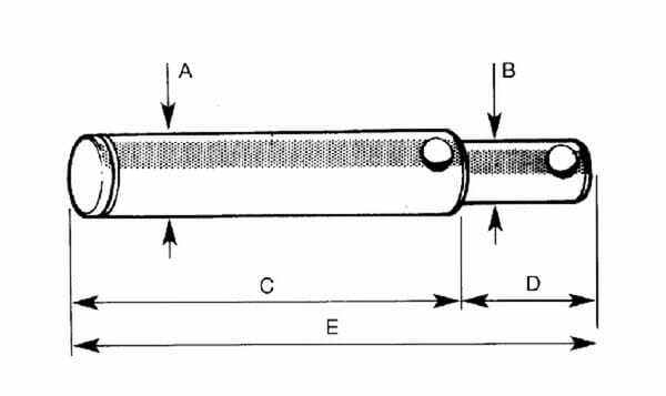 Pièces agricoles - Tracteur pièce adaptable - Axe d'atelage 25x157mm Kramp