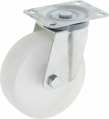 Pièces agricoles - Outils atelier - Roue pivotante, roue en polyamide : Ø125x40mm, Fixation de plaque: 100x80mm Load: 110kg, Ro-Carr