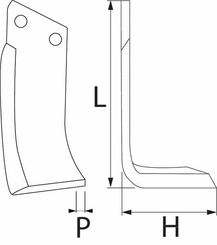 Pièces agricoles - Machines - Lame de fraise Maletti
