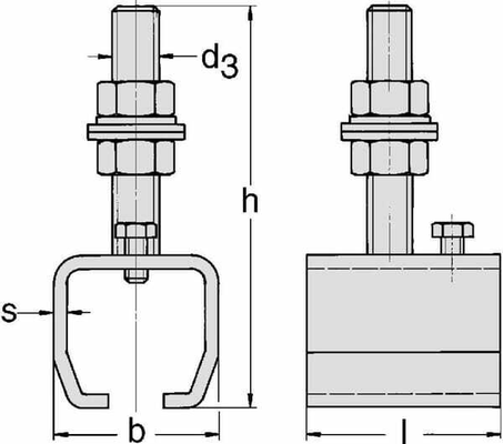Pièces agricoles - Fasteners - Douille p.rail Gr.0 réglable