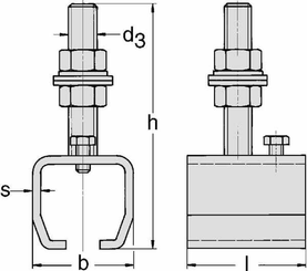 Pièces agricoles - Fasteners - Douille p.rail Gr.0 réglable