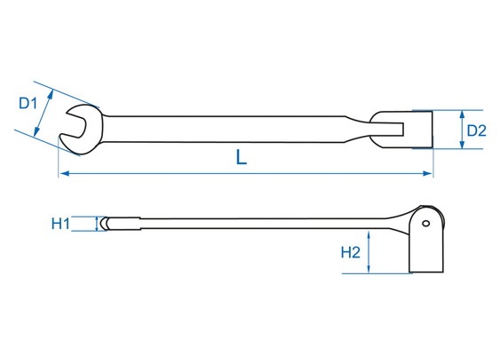 Outils - Outils divers - Clé mixte, fourche et douille articulée de 10mm