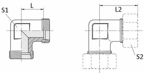 Pièces agricoles - Hydraulique - Coude 16S