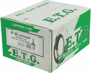 Pièces agricoles - Pièce divers - Chambre à air pour jante Ø 12", 500-12, valve à eau TR218A, Kramp