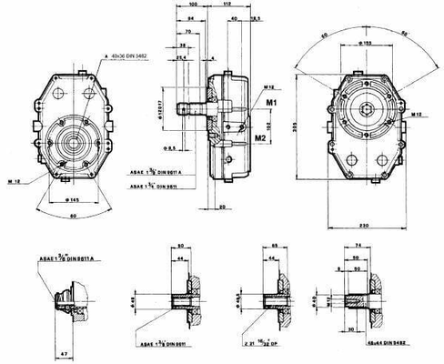 Pièces agricoles - Transmission - Boîtier GBU-35-S-1-3.0(AS