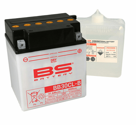 Pièces Quad & Motos - Electrique - Batterie BS BATTERY Haute-performance avec pack acide - BB30CL-B