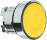 Bouton poussoir jaune, à accr.