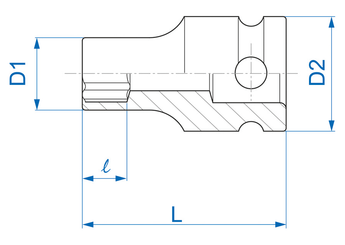 Outils - Outils divers - Douille à chocs 3/8" E8