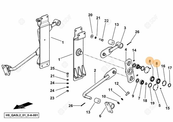 Pièces agricoles - Pieces moteur - COUSSINET Deutz-Fahr origine
