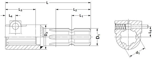 Pièces agricoles - Transmission - Réducteur 1,3/4-20 x 1,3/8-6 cannelures