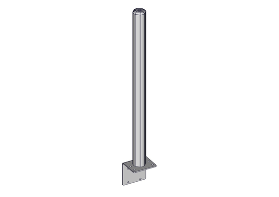 Materiels - Accessoires 10Kg-20Kg - POTEAU TREFLE D.102MM L.1.32M SUR PLATINE EN L