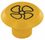 Symbole, soufflerie, rond, jaune