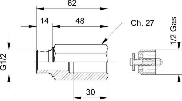 Pièces agricoles - Hydraulique - Raccord à sertir 1/2"