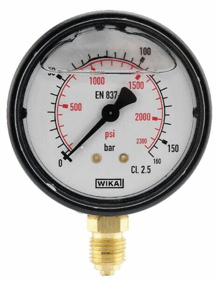 Pièces agricoles - Hydraulique - Manomètre Ø63 0-160bar ¼" inf.
