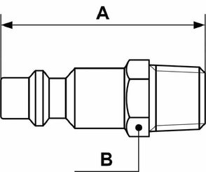 Pièces agricoles - Pièce pneumatique - Racc. rap. filet mâle BSP 3/8"
