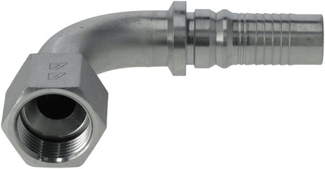 Pièces agricoles - Hydraulique - Raccord à sertir 4SH-DN20-1,1/16" UNF-90°