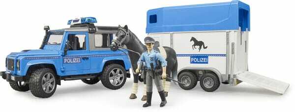 Loisirs - Jouets - Land Rover Police avec van pour chevaux