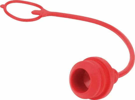 Pièces agricoles - Hydraulique - Bouchon anti-poussière PVC rouge pour 1/4" ANV femelle